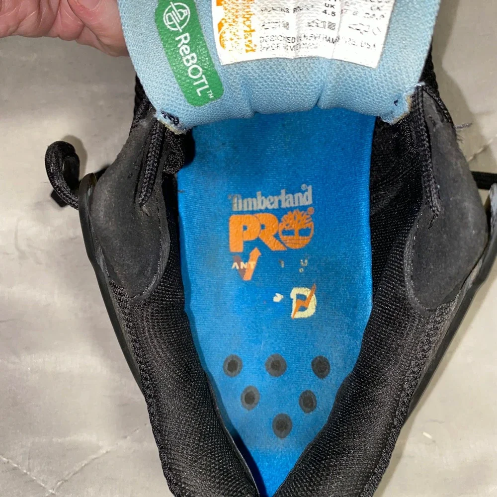 Timberland PRO Womens ReBOTL Composite Toe ESD Work Shoes Black Blue A5S6P Sz 7